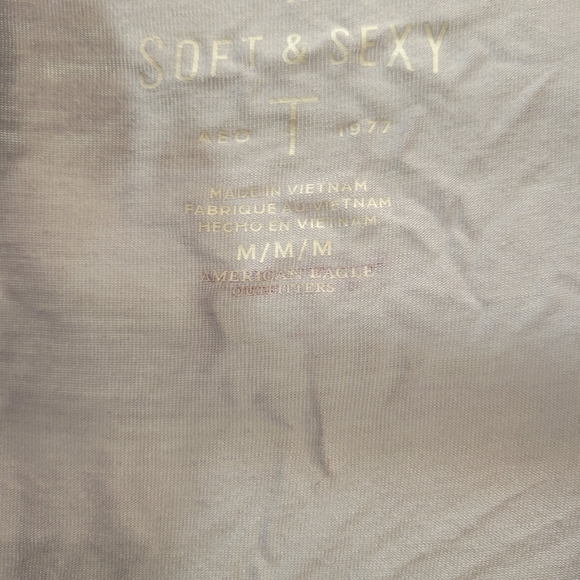 EUC Baby Blue American Eagle Soft Wrap Top - Picture 2 of 3